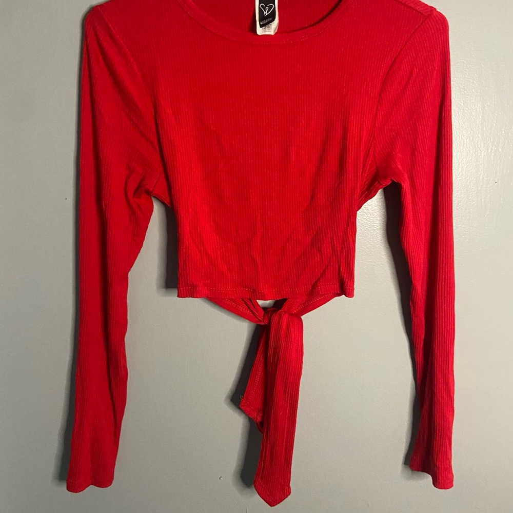 Red crop top from Windsor.